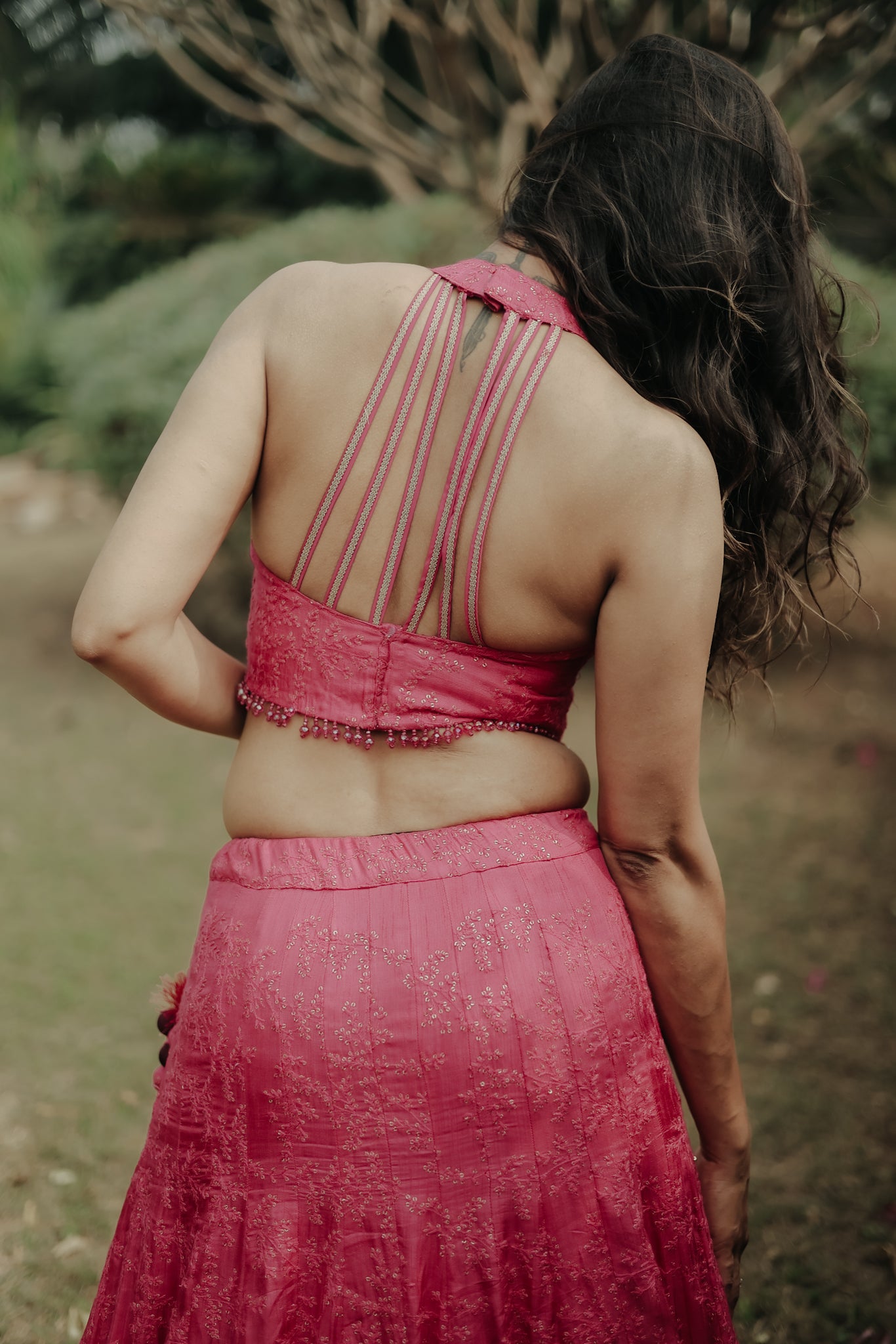 Dark Pink Dola Silk Blouse