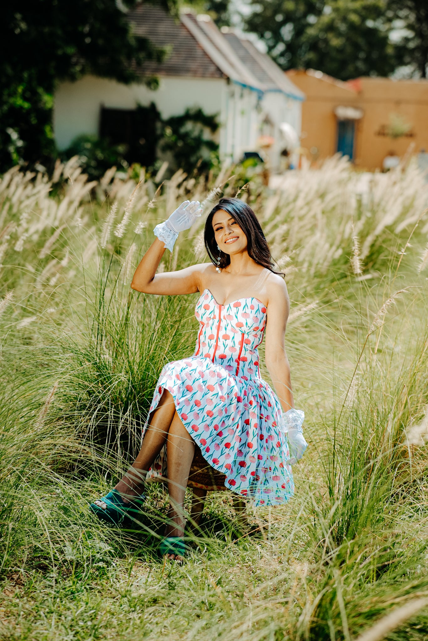 White Color Corset Frock