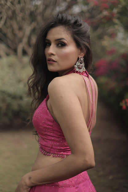 Dark Pink Dola Silk Blouse