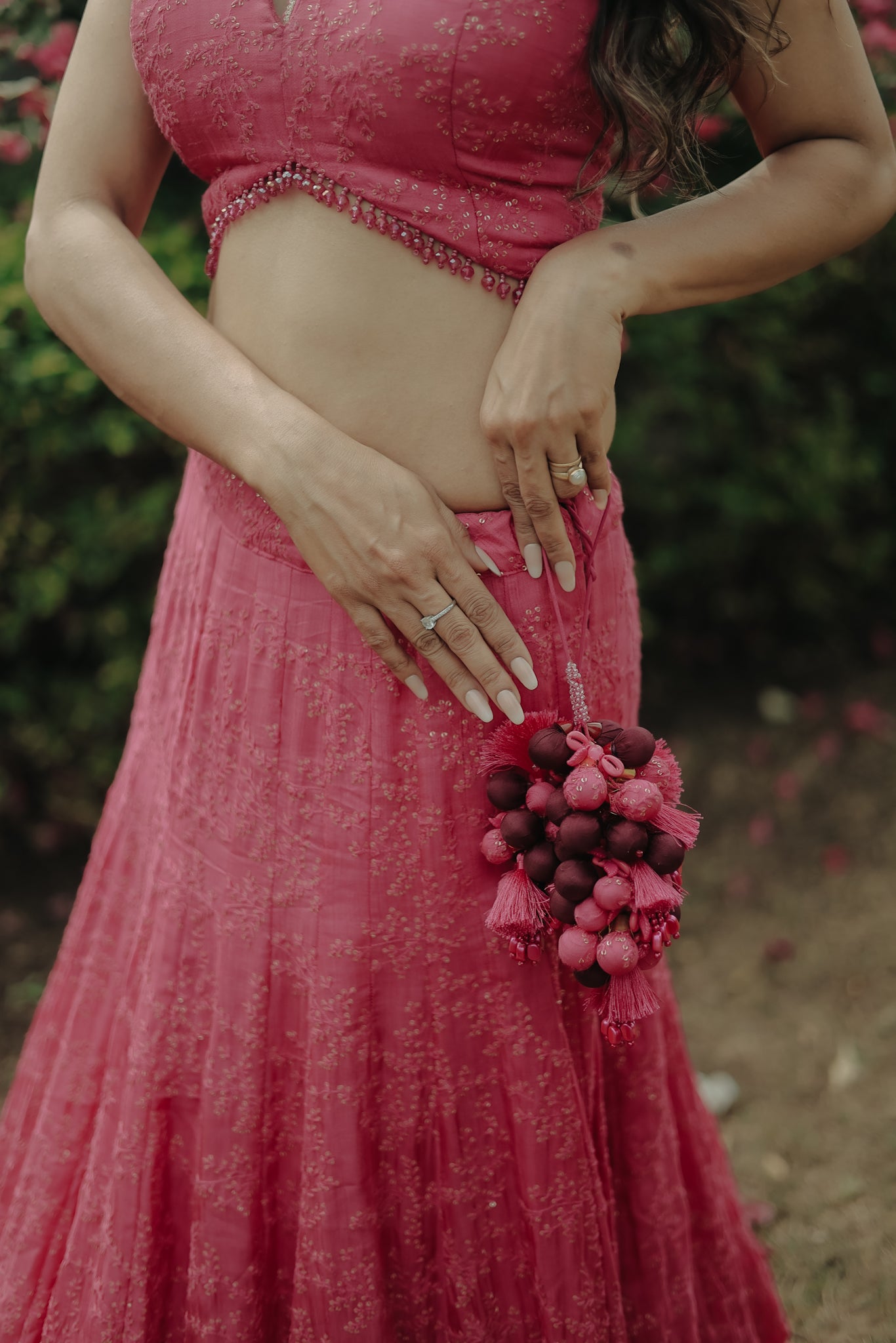 Dark Pink Dola Silk Blouse