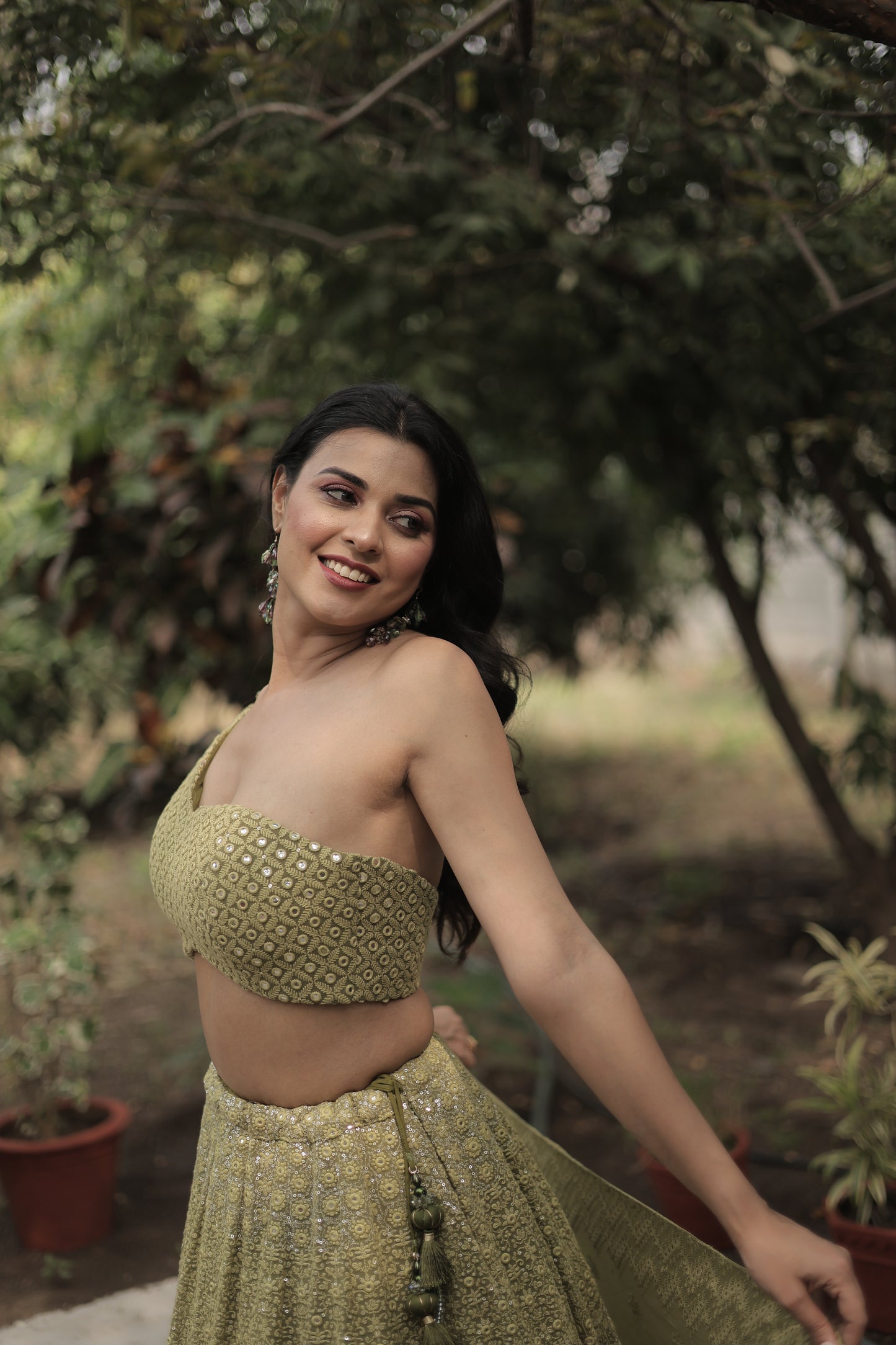 Mirror-Studded Blouse