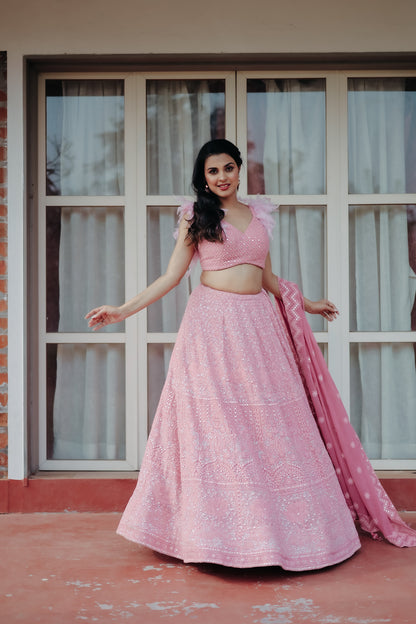 Taffy Pink Lehenga Set