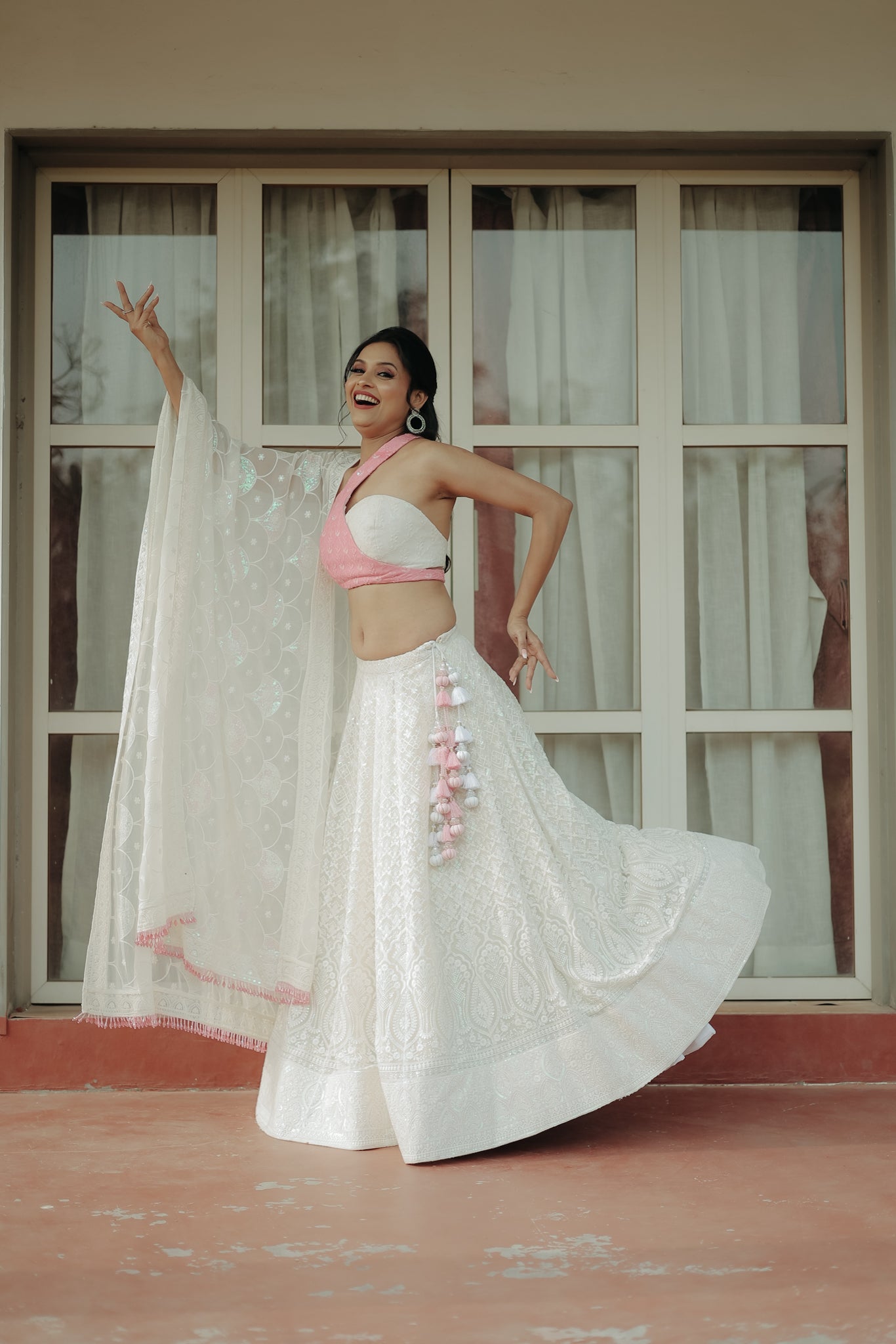 Ethereal White Lehenga Set