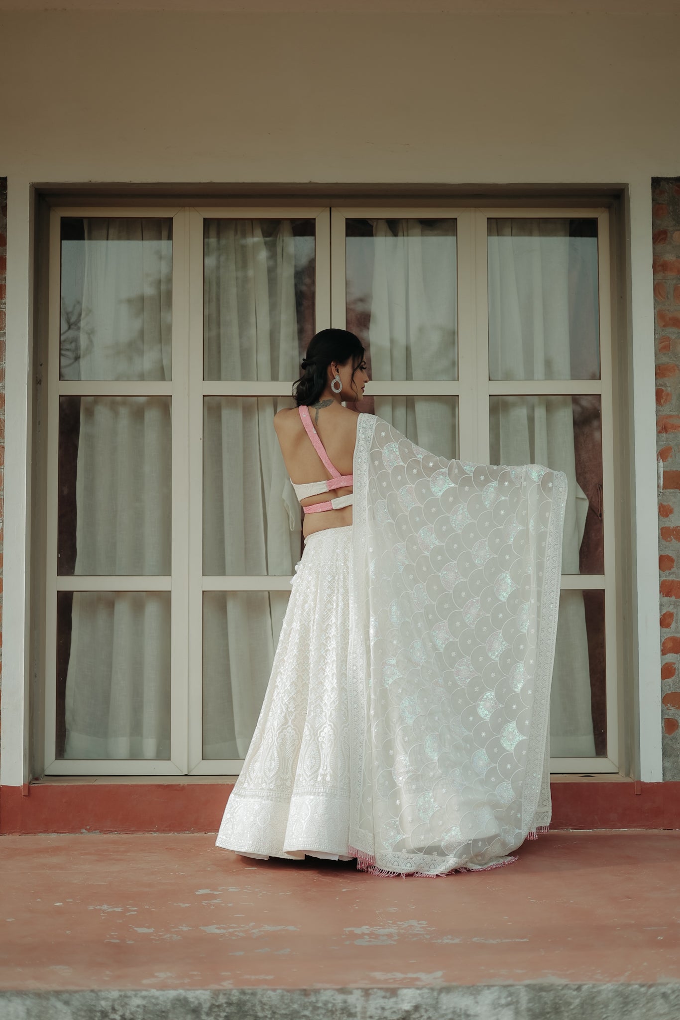 Ethereal White Lehenga Set