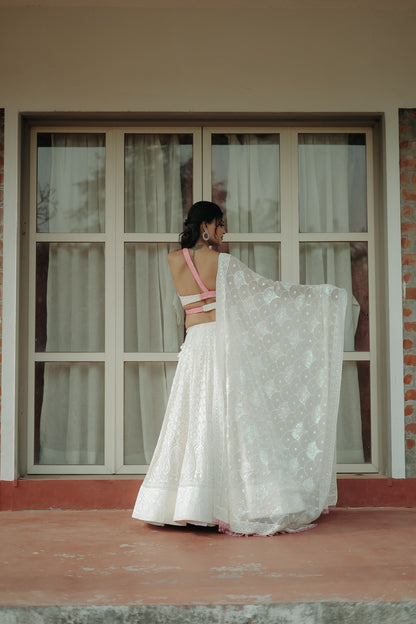 Ethereal White Lehenga Set