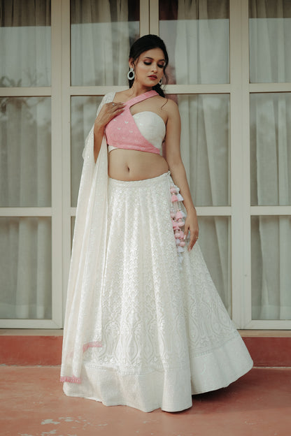 Blouse With Asymmetric Design (Two color)