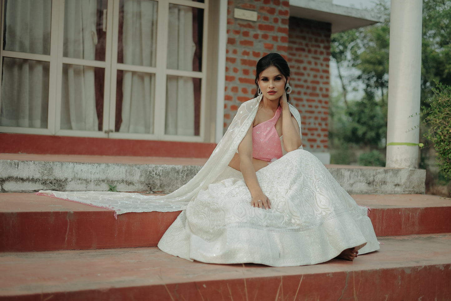 Ethereal White Lehenga Set