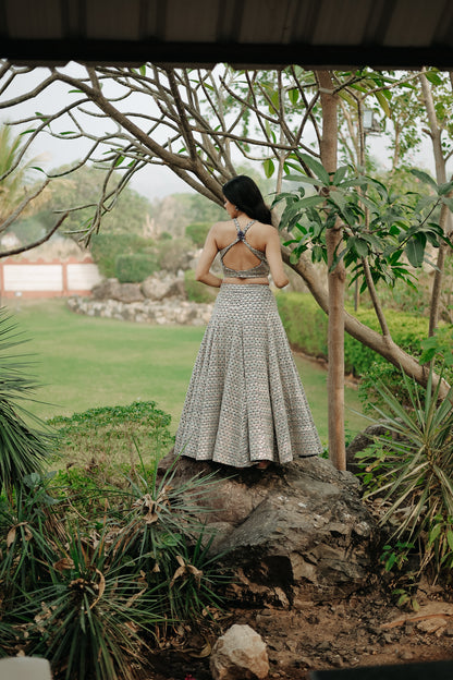 Bollywood-Style Haulter Blouse and a Beaded-Back Twist
