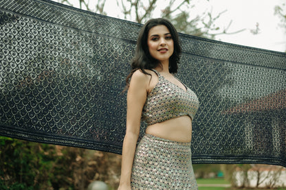 Bollywood-Style Haulter Blouse and a Beaded-Back Twist