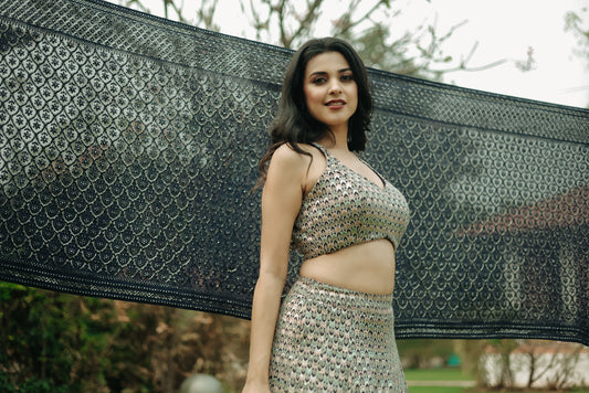 Bollywood-Style Haulter Blouse and a Beaded-Back Twist