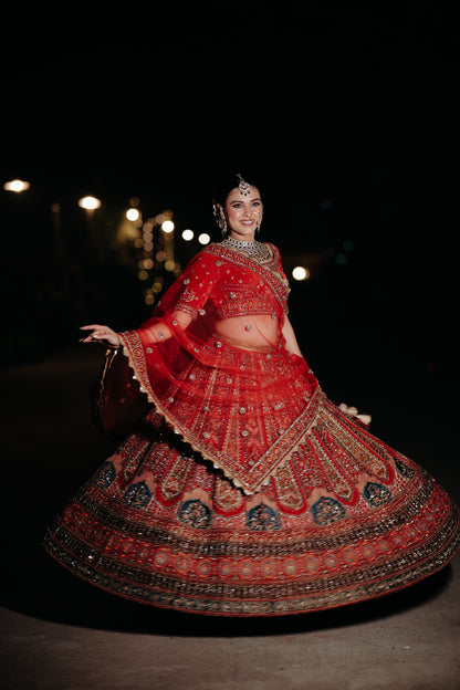 Velvet Harmony Lehenga