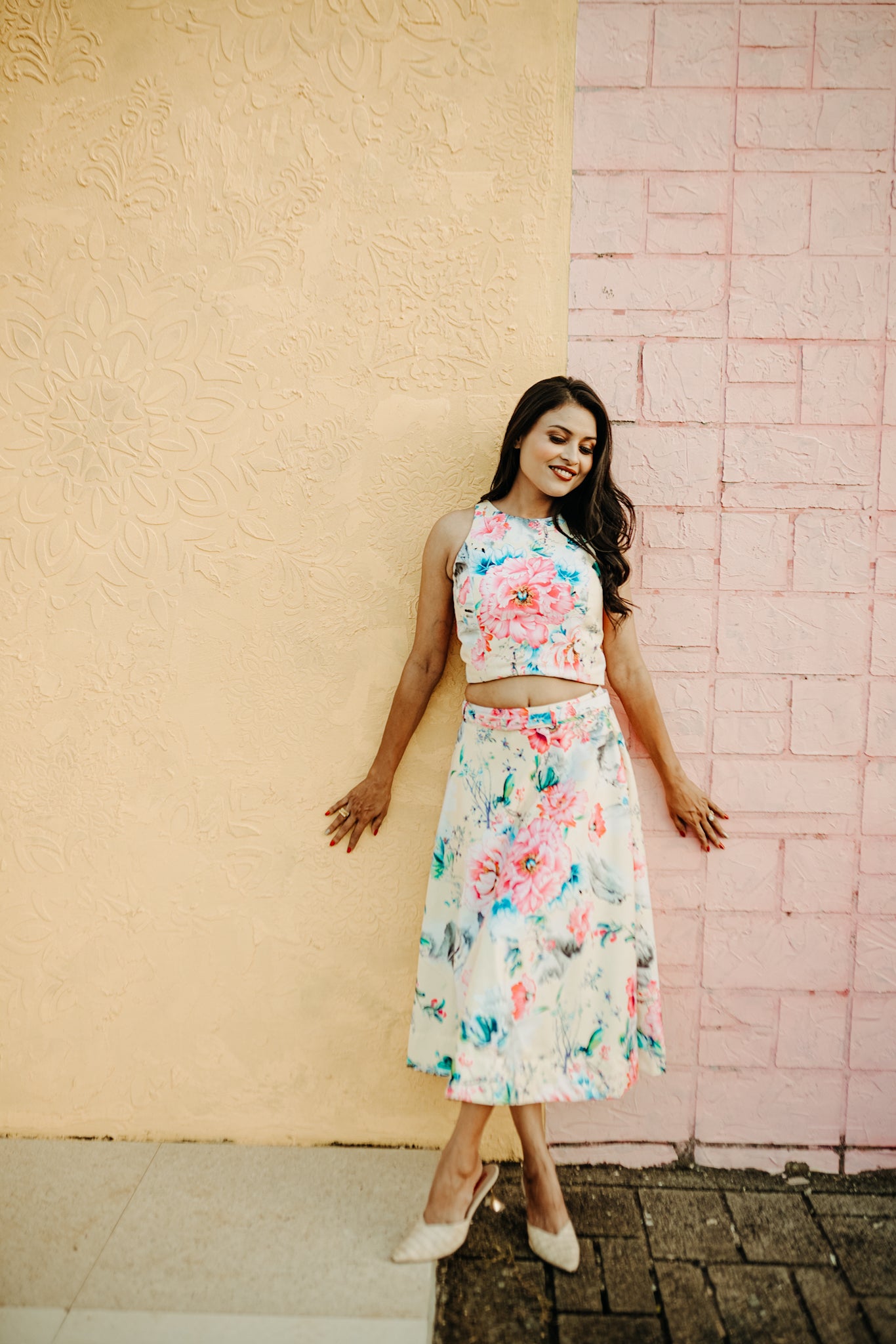 Light Lemon Color Skirt Top