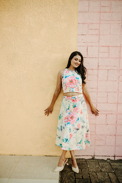Light Lemon Color Skirt Top