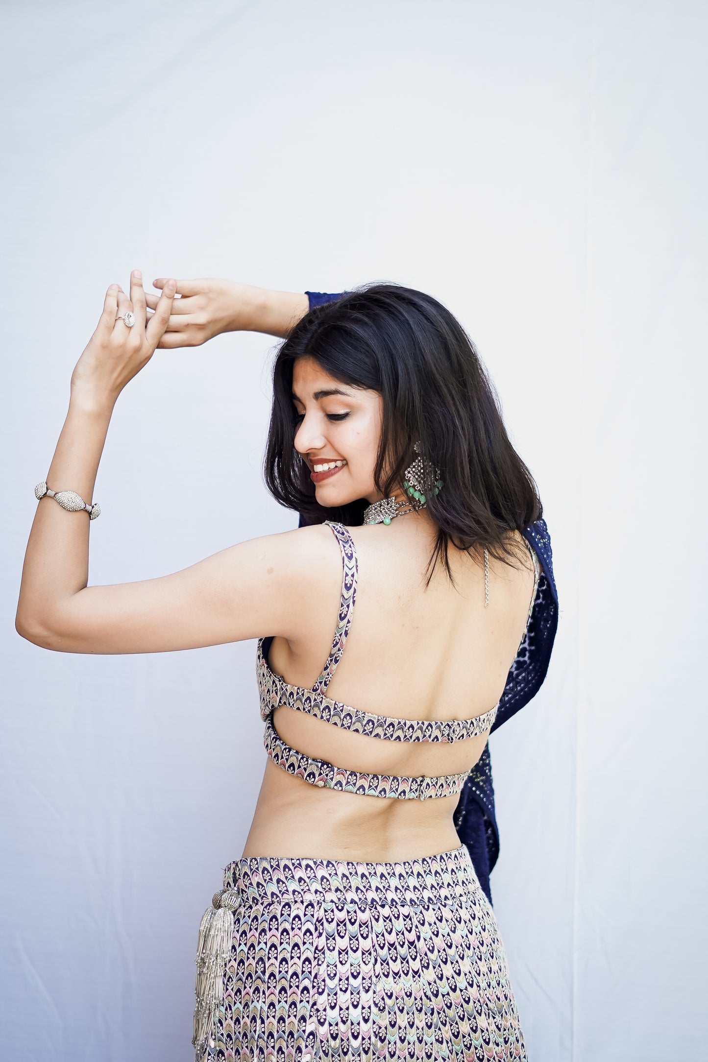 The Midnight Foil Lehenga