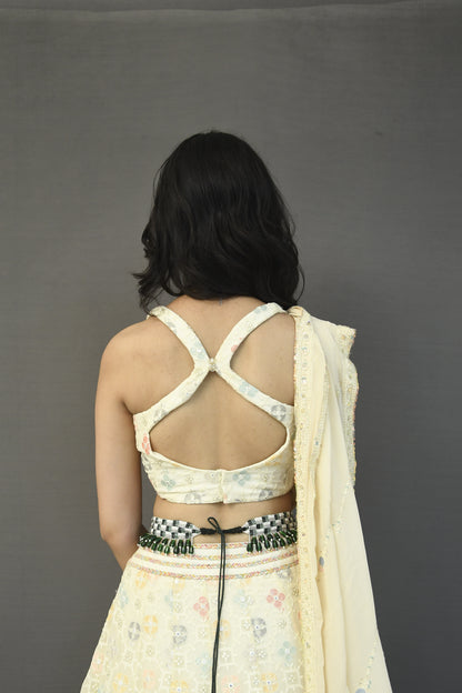 Off-White Regal Lehenga Set