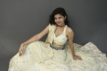 Off-White Regal Lehenga Set