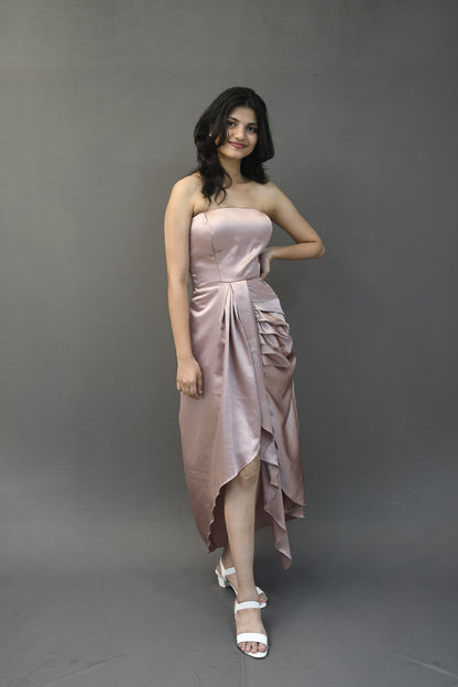 Rose Pink Satin Gown