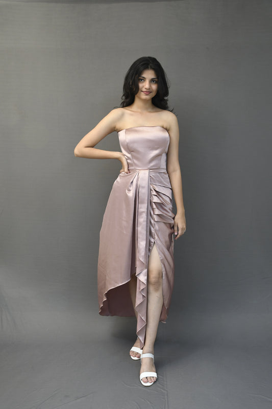 Rose Pink Satin Gown