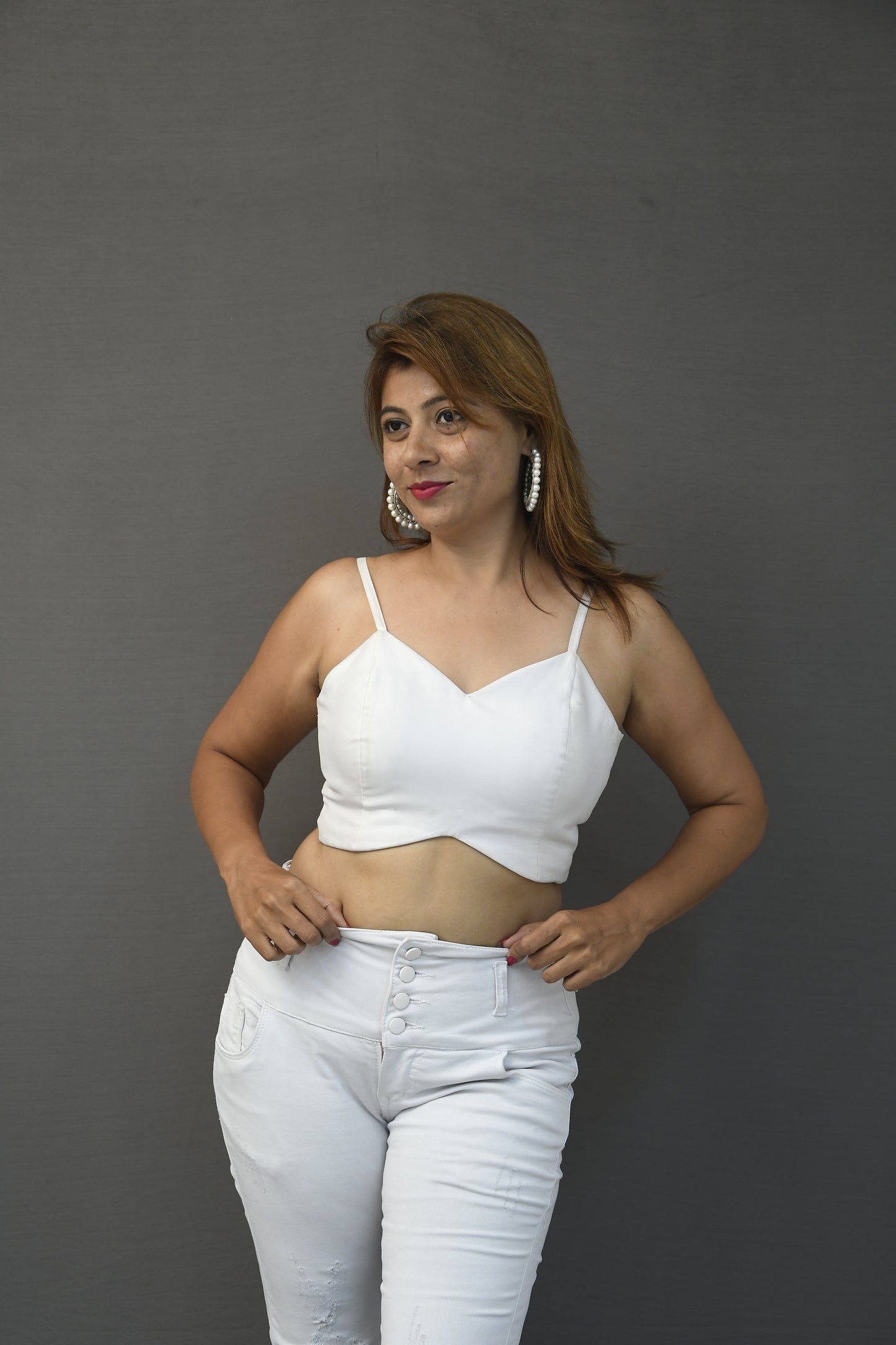 White Blouse With Poncho