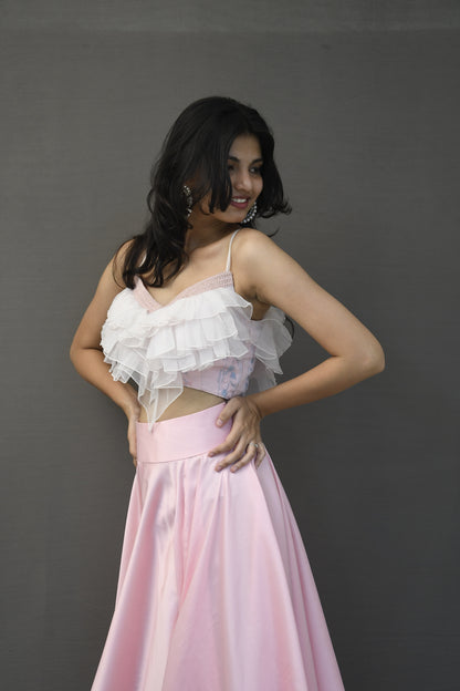 Rose Pink Ruffle Blouse