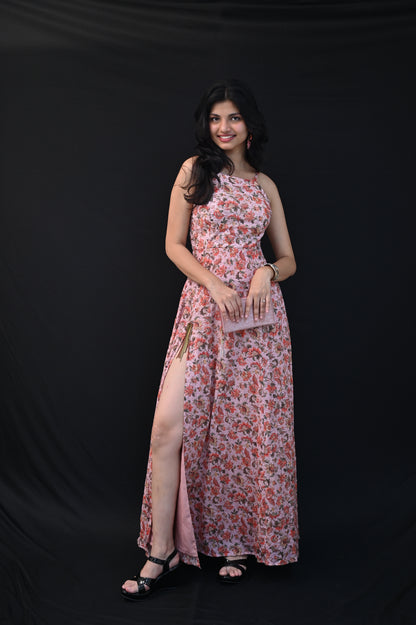 Floral Light Pink Gown