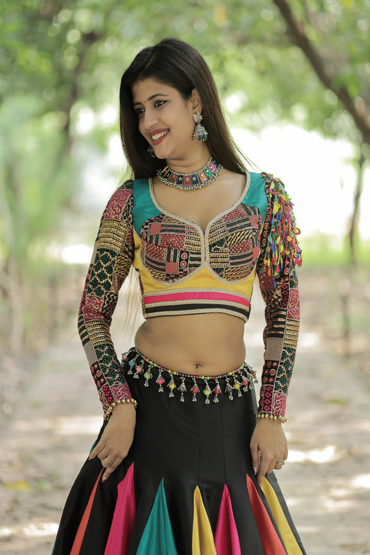 Iconic Ram Leela Blouse From Heavy Embroidery Georgette Fabric