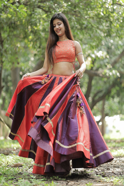 Taffeta Silk Lehenga Set