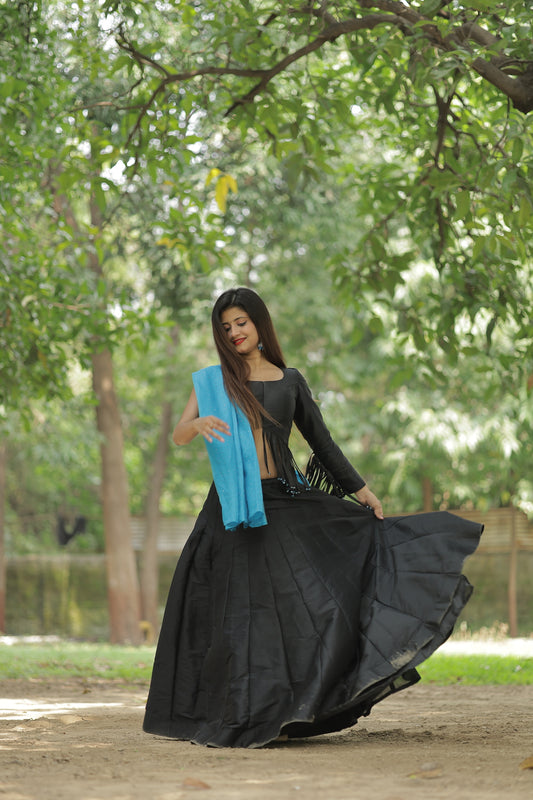 Taffeta Silk Lehenga Set