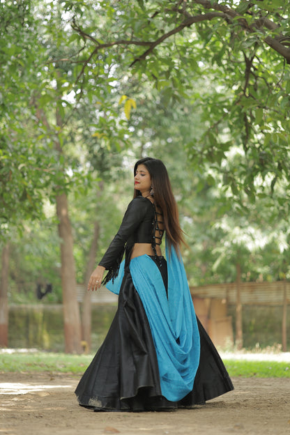 Taffeta Silk Lehenga Set