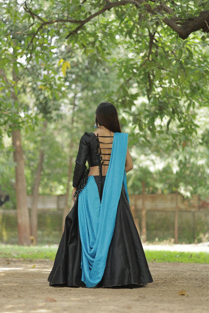 Taffeta Silk Lehenga Set