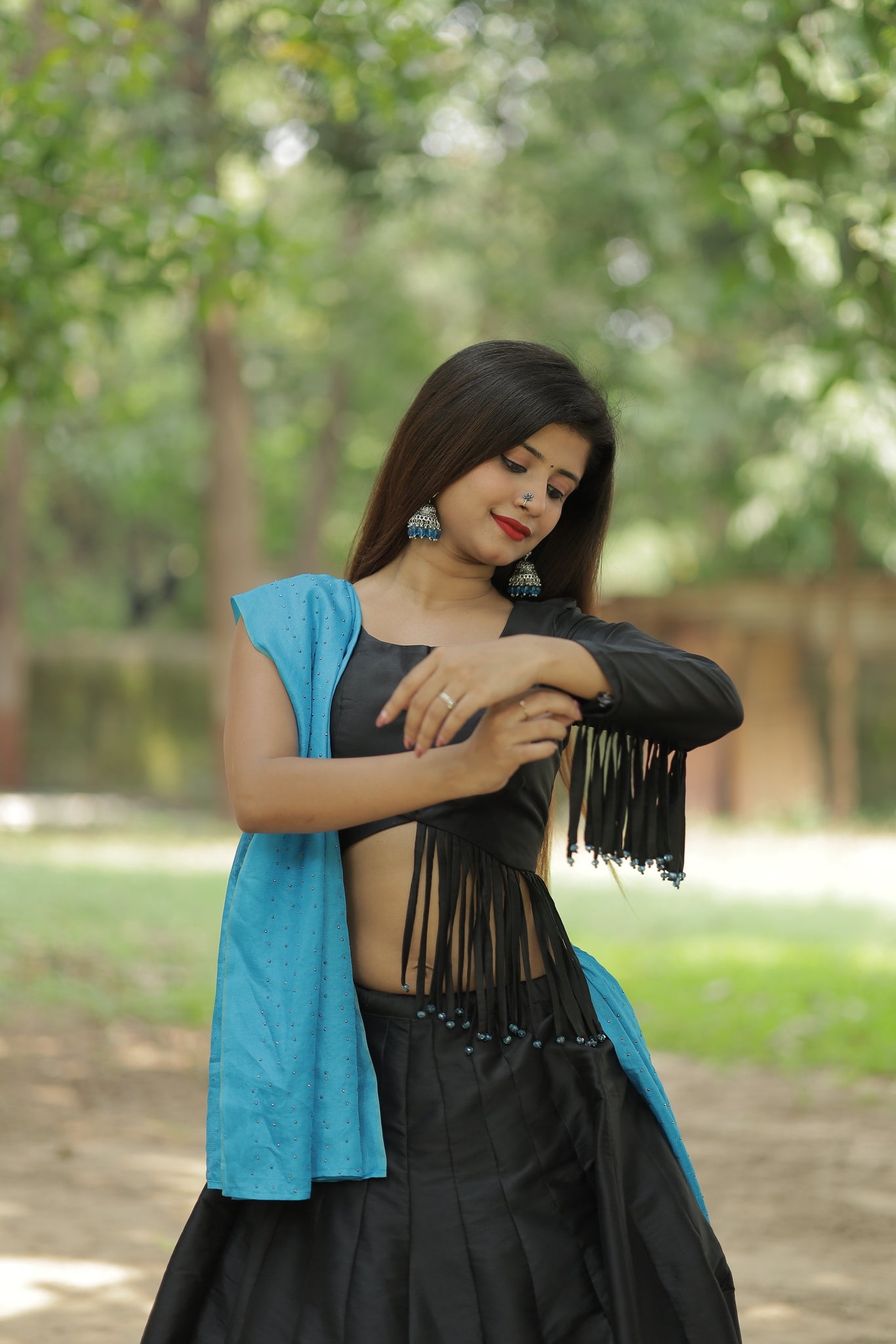 Taffeta Silk Lehenga Set