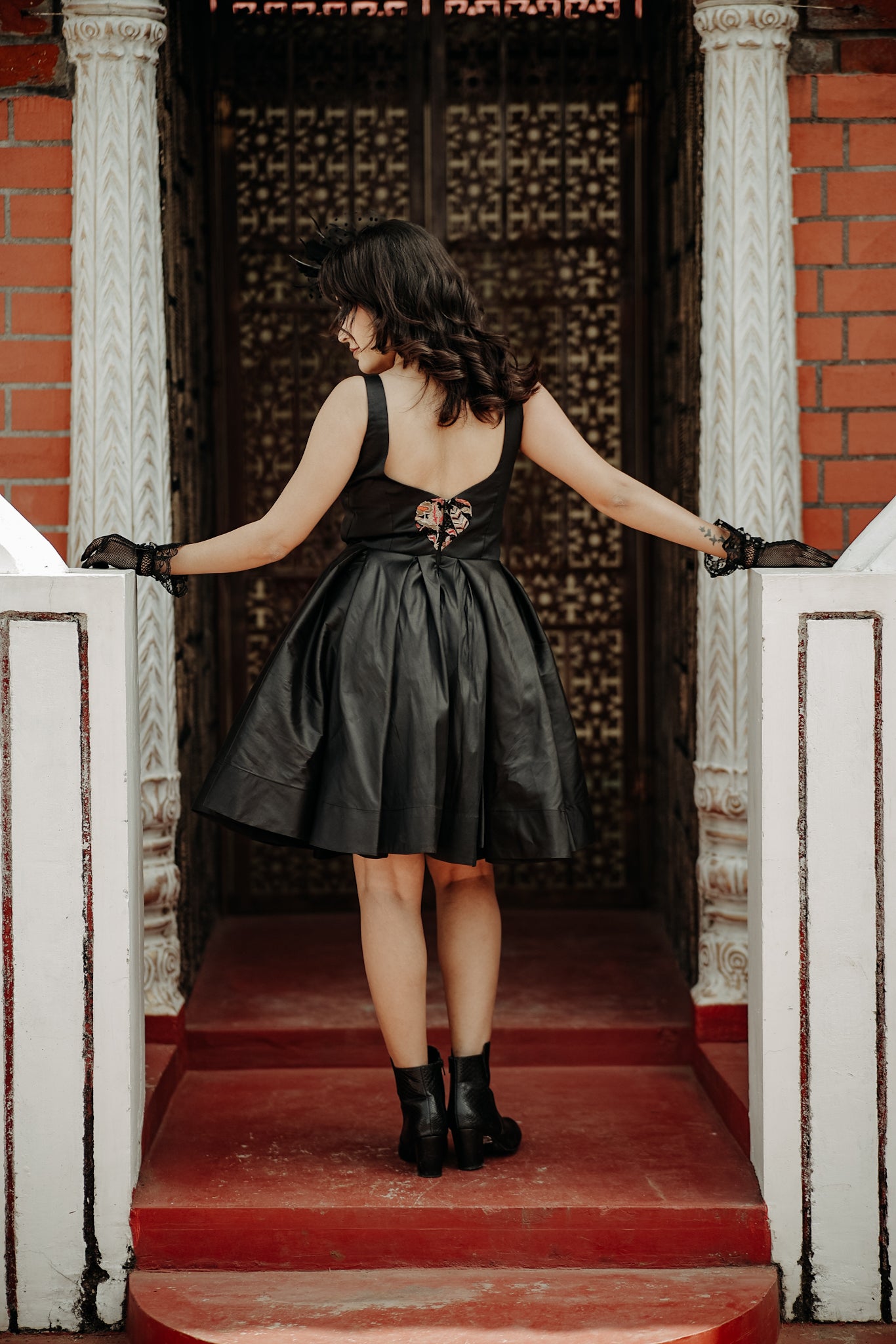 Black Color Heart Shape Frock