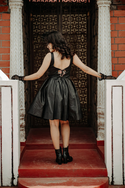 Black Color Heart Shape Frock