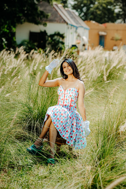 White Color Corset Frock
