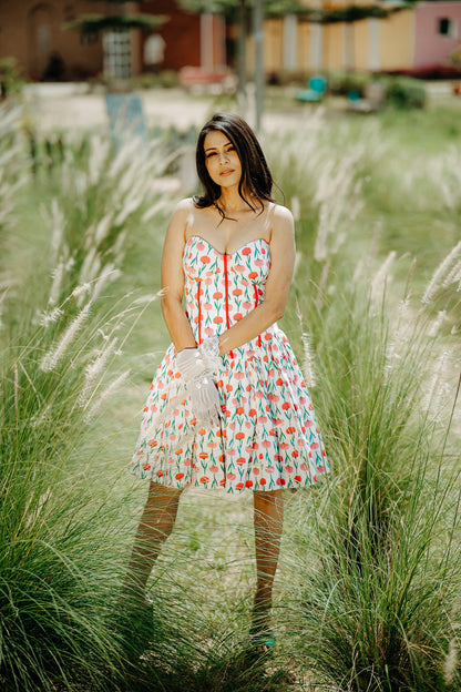 White Color Corset Frock