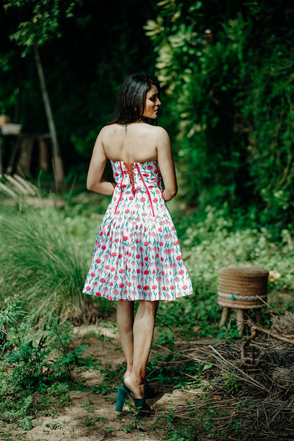 White Color Corset Frock