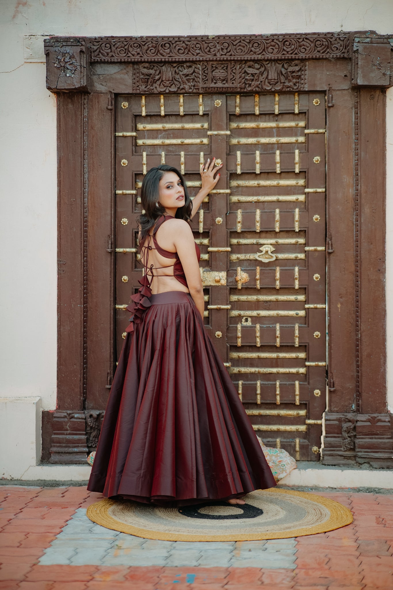 Dark Wine Color Chaniya Choli