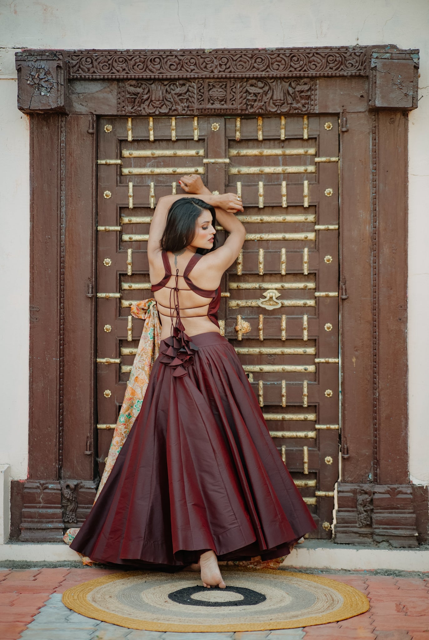 Dark Wine Color Chaniya Choli